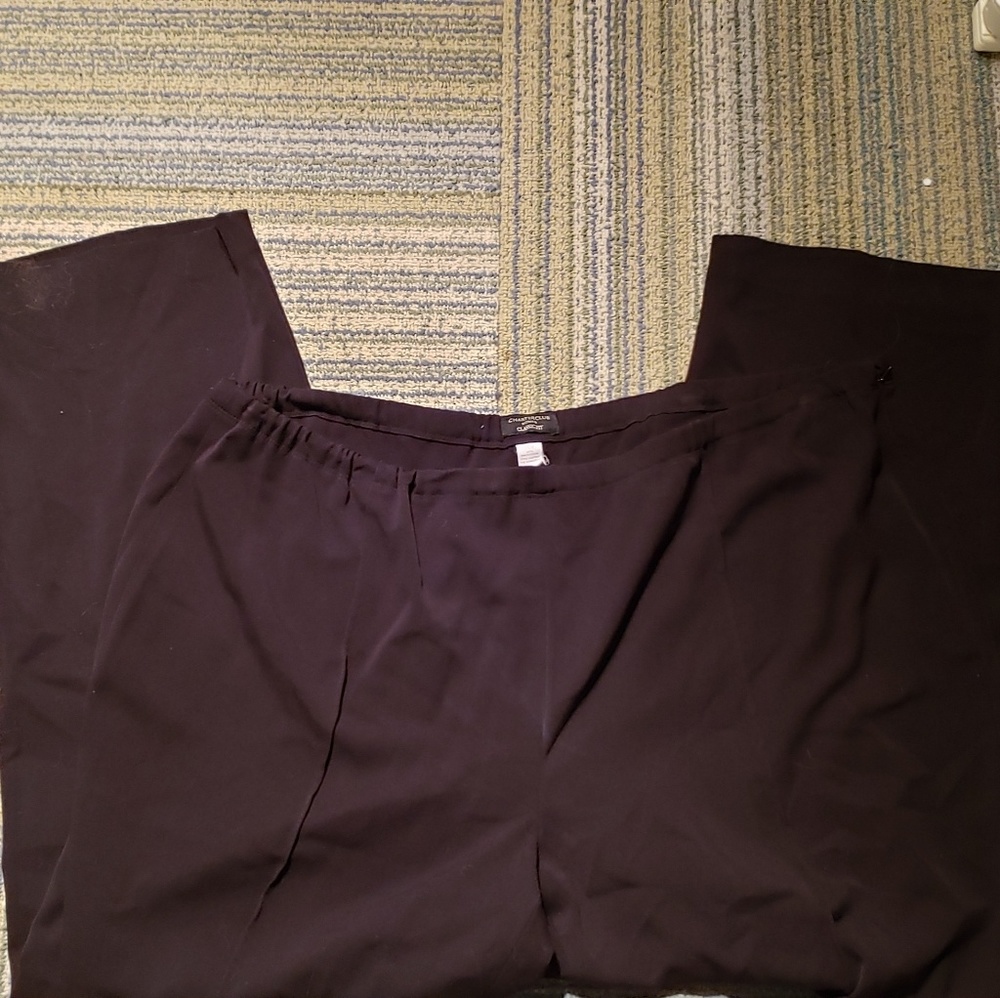 Charter Club Womens Black Side Zip Slacks